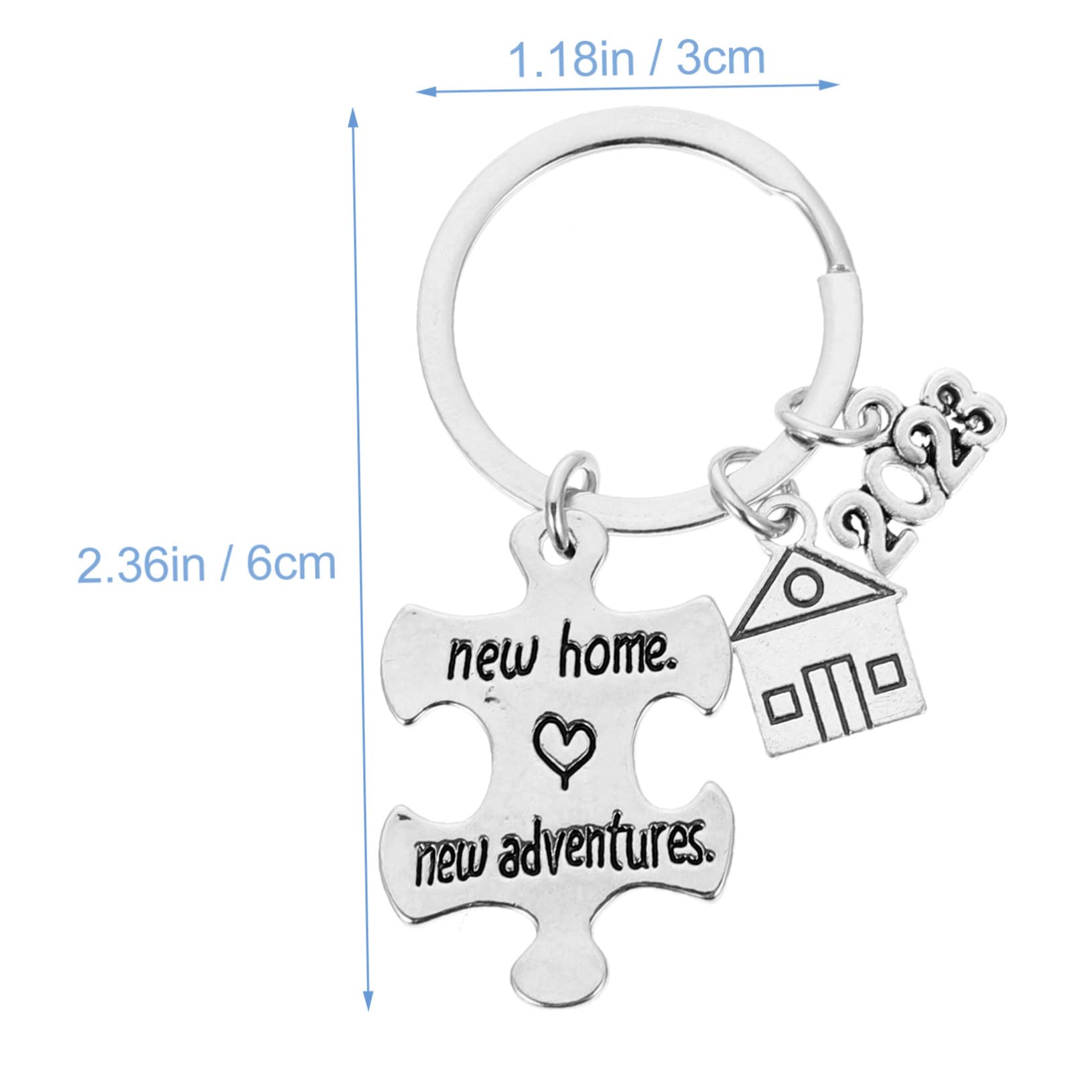 FOMIYES Elegant Double Keychain Set Perfect Housewarming Present for Realtor Schoolbag Keyring Decoration