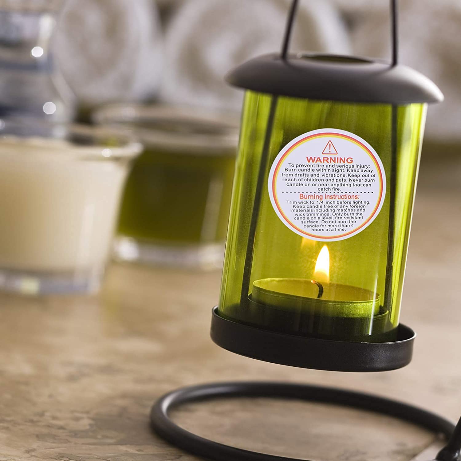 Buy DELFINO Candle Warning Sticker, 500 Pcs Candle Container Labels for Candle Making Diy Candle