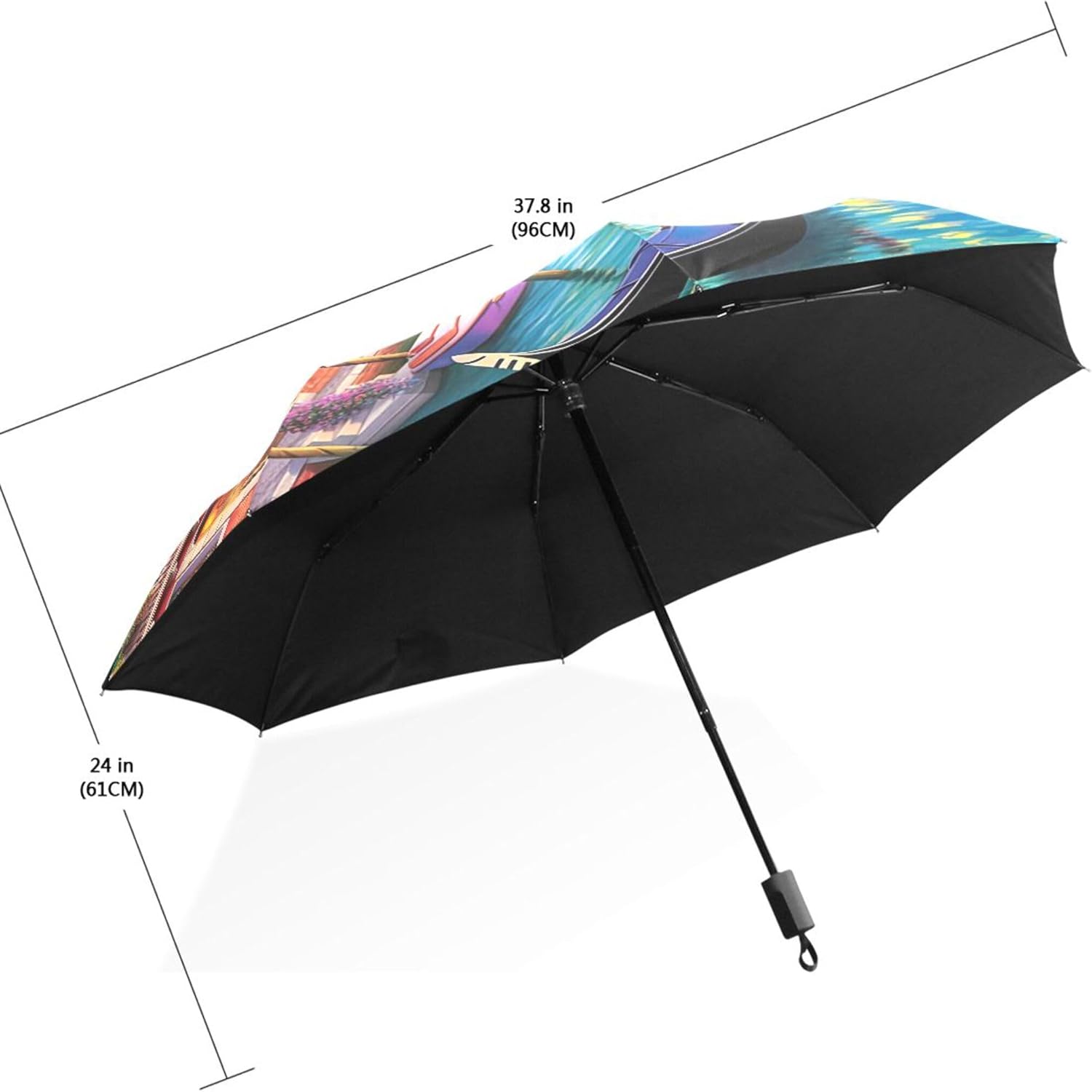 Umbrella Automatic Windproof Travel Umbrella with UV Protection for Women