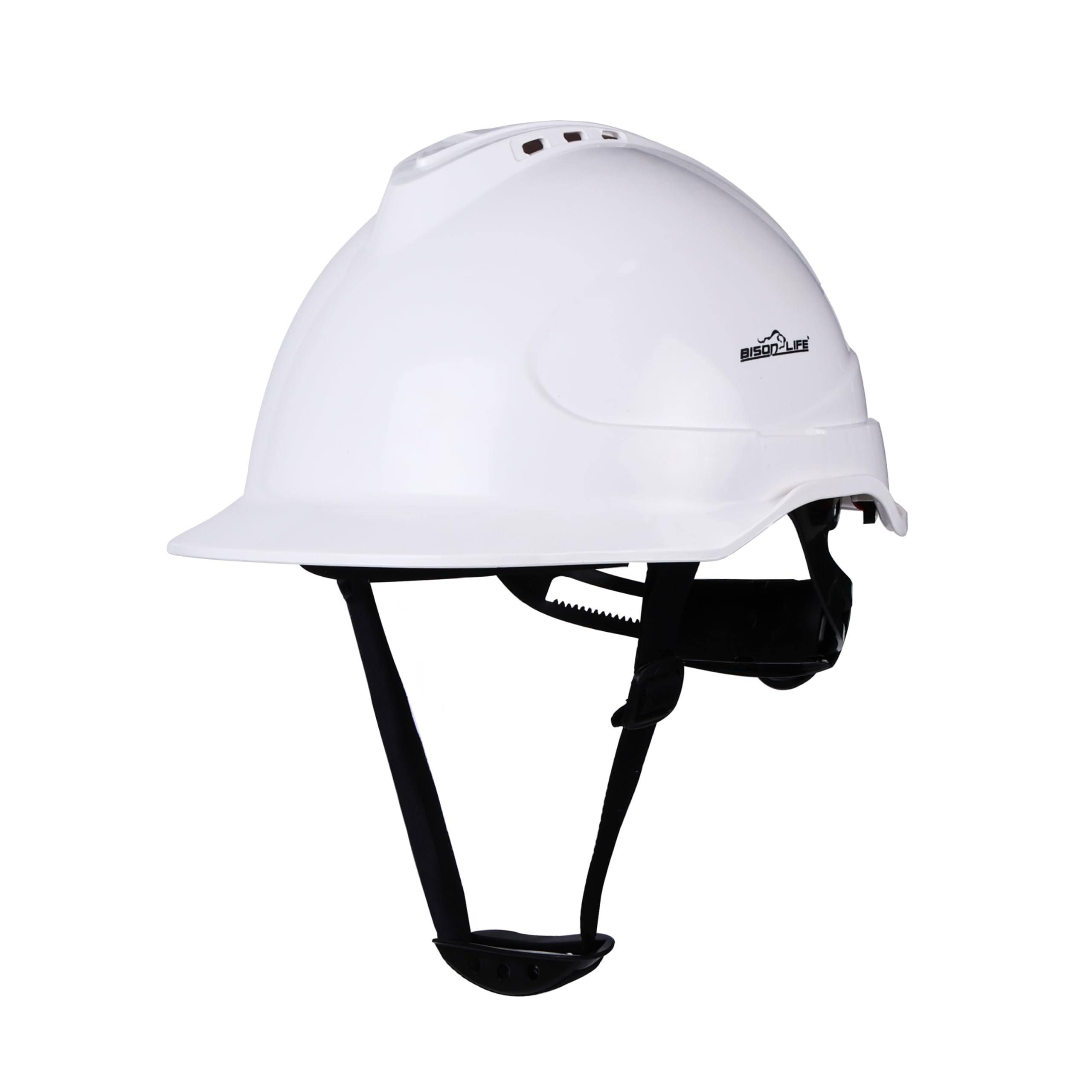 Bison Life TorShell - Casco de seguridad ABS - Casco duro con arnés de nailon y ajuste de trinquete, protección ligera para la cabeza para construcción, minería y mantenimiento