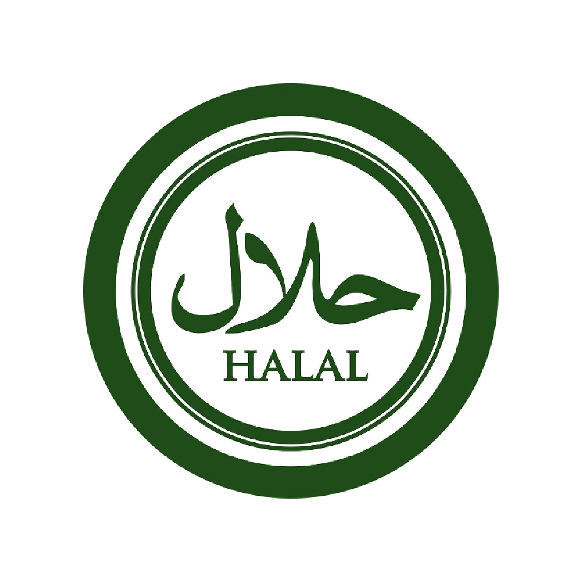 1X Halal Sign, Halal Shop Sign Vinyl Sticker Shop Window Decal, Halal Symbol, Halal Sign, Takeaway Window Cafe Shop Restaurant Sticker Sign Decal 150mm x 150mm