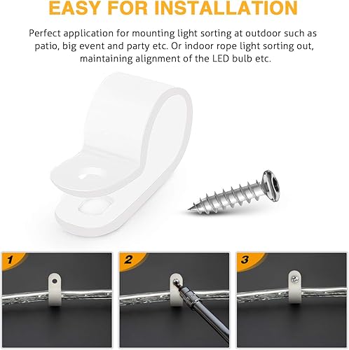 Miniatura 4 de 12pulgadas. Broches de montaje estilo P para luces, pack de 50 unidades