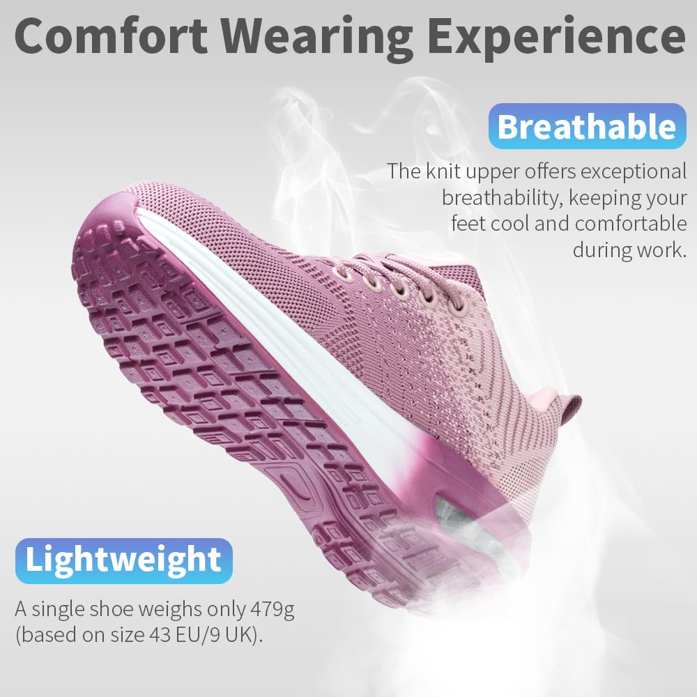 Scarpe Antinfortunistiche Uomo Donna Scarpe da Lavoroleggere Alte Comode Scarpe Sicurezza