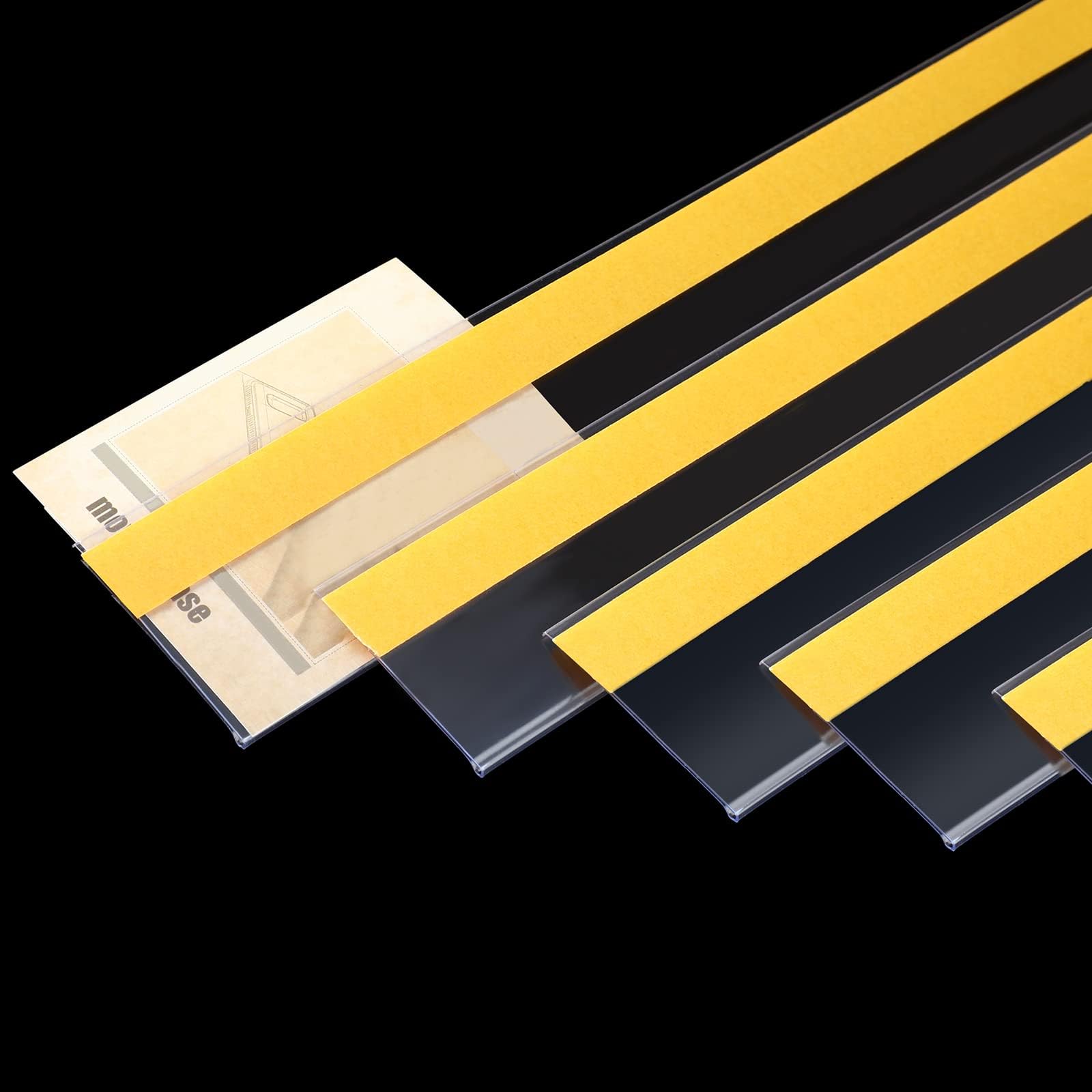 Shelf Label Strips 50 Pack of Self Adhesive 1.25”H Shelf Label Holder Price Tag