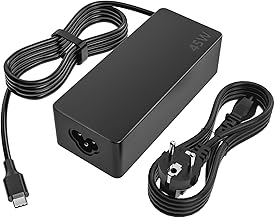 VUOHOEG Portable USB C Charger 45W Compatible with Lenovo Chromebook Yoga ThinkPad, HP Chromebook Spectre, Acer, ASUS, Huawei Matebook, Samsung, Google Fast Charging Type C Power Adattatore
