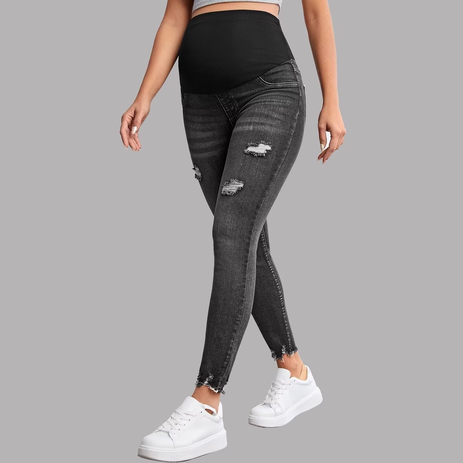 Jeans Skinny Jeans,FüR Schwangere Schwangerschafts Jeans, Lang Umstandshose Jeans,Hose Destroyed Jeans,Maternity Jean,Denim Leggings,FüR Umstands Jeans