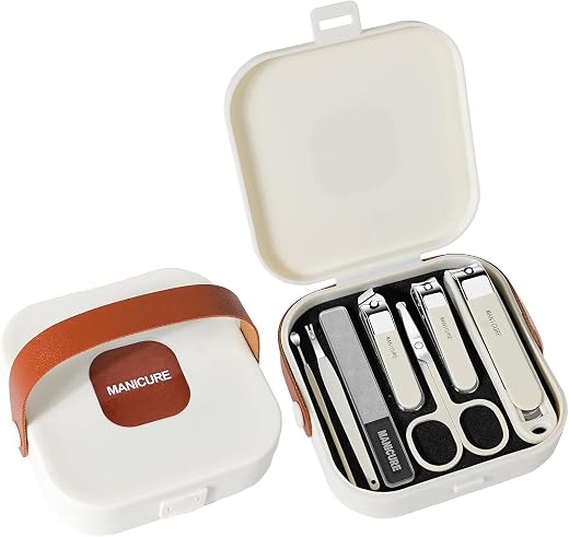 8 in 1 Nail Clipper Set – Professional Manicure &amp; Pedicure Kit for Men &amp; Women Portable Nail Clippers Set Stainless Steel ...