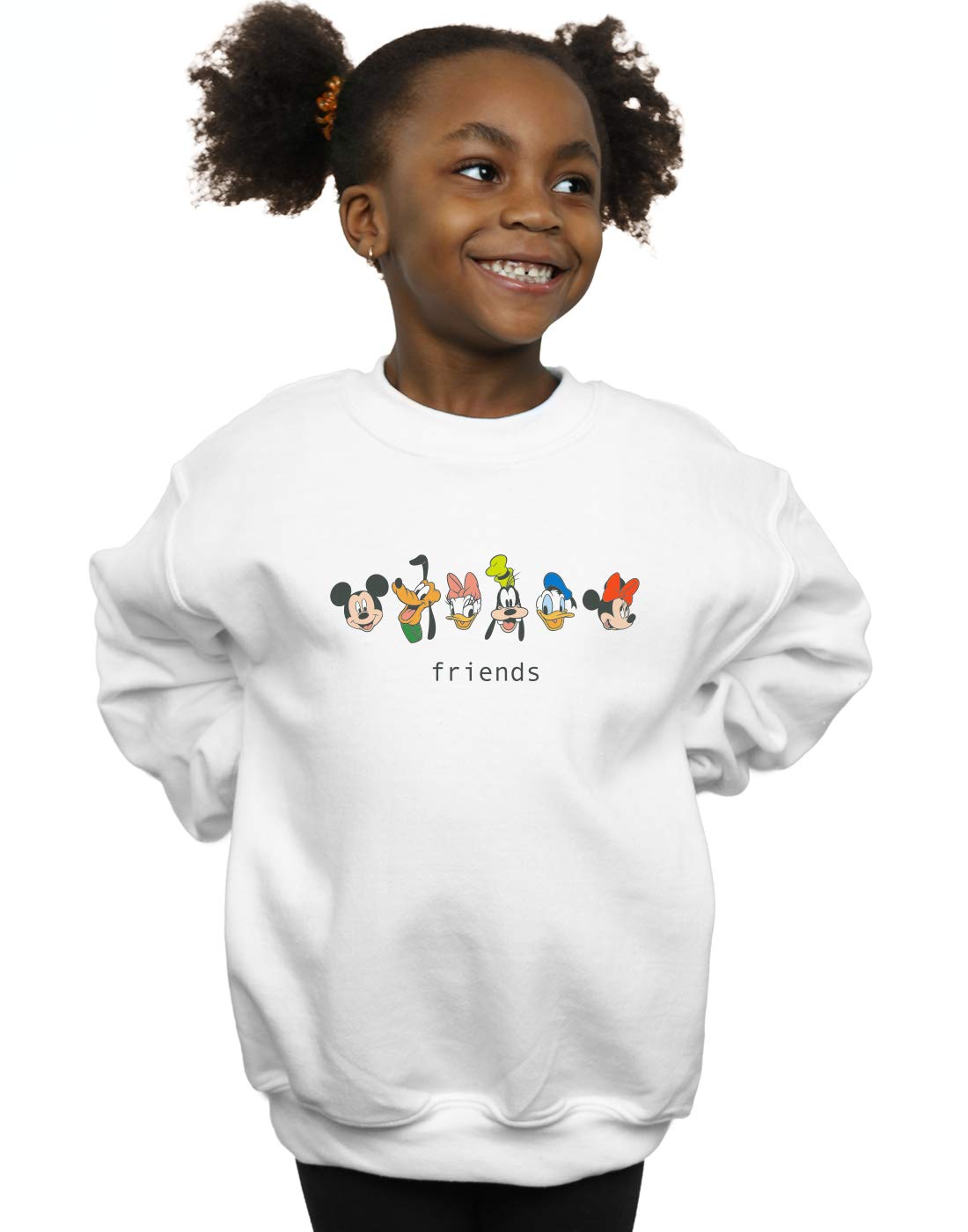 Disney Girls Mickey Mouse and Friends Sweatshirt White 5-6 Years