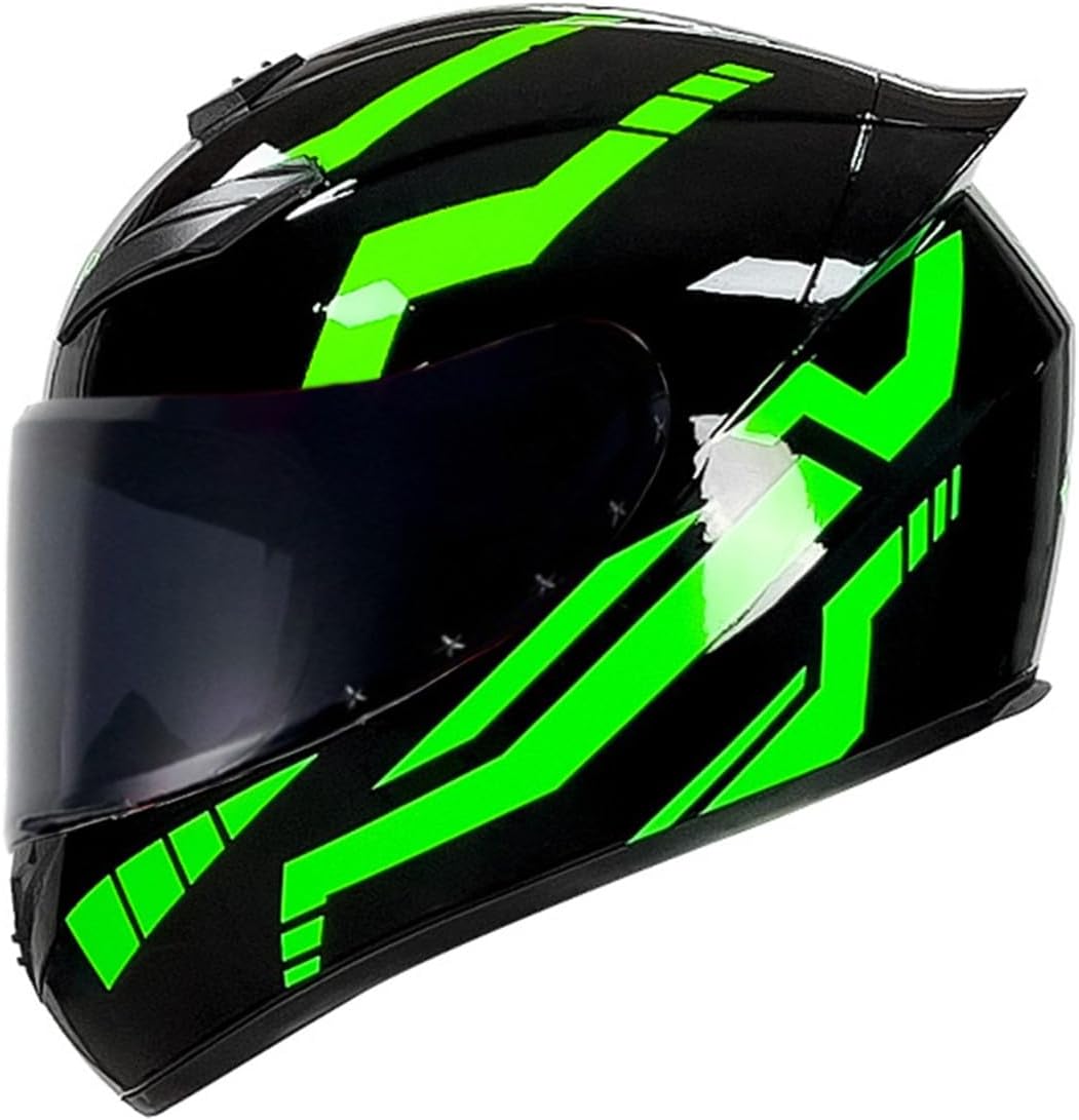 Full Face Motorcycle Helmet for Unisex Adults DOT Approved, Integrated Black Helmet Full Face Flip Up Motorbike HD Visor Helmets, Multiple Vents Street Bike Racing Cascos para Moto