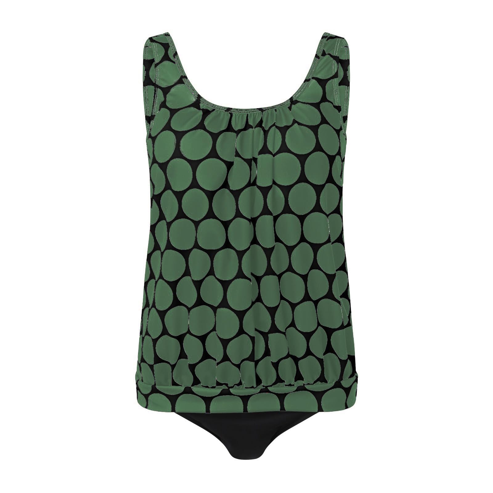 Tankini Mujer Control Abdomen Espalda Expuesta Bañador Dos Piezas Cuello U Pantalones Cortos Playa