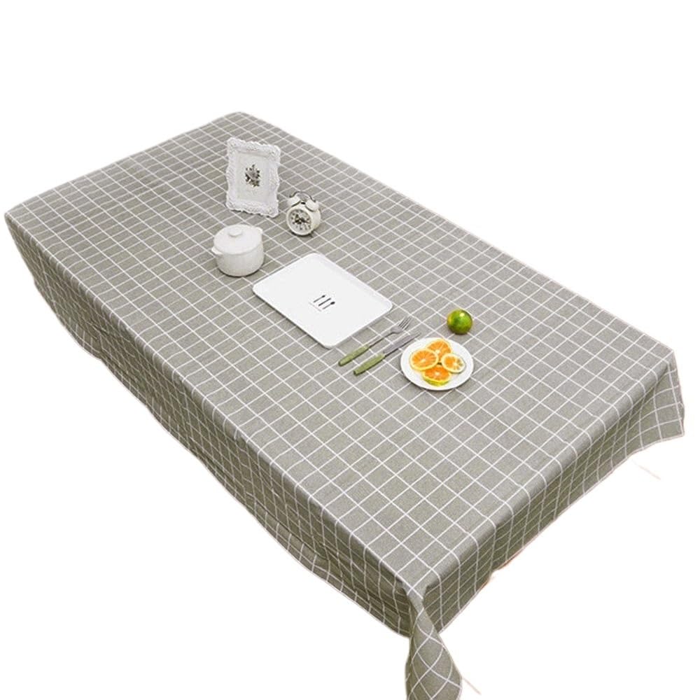 FOAAXSG Tablecloth Rectangle Wipe Clean Party Tablecloth 90x137cm, Black and White Checkered Print Table Cover for Events(Color4)