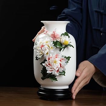 Amazon.co.jp: 花瓶 セラミック 手作り 花瓶 装飾品 10.43インチ