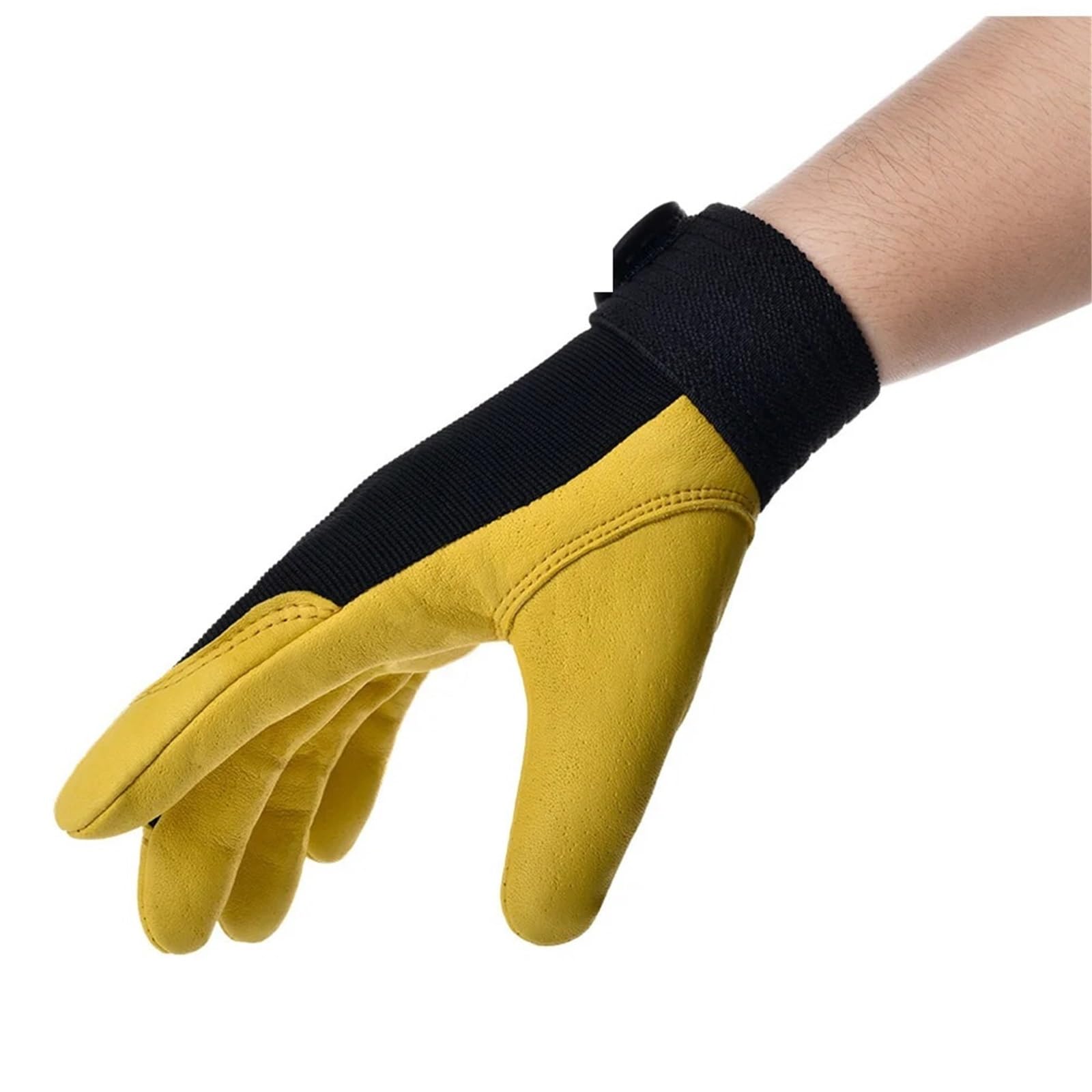 Gartenhandschuhe Leder-Arbeitshandschuhe, Schutz, Garten, Sport, Motorradfahrer, Arbeiter, Arbeit, Schweißen, verschleißfeste Handschuhe Arbeitshandschuhe Herren(White,XX-Large)