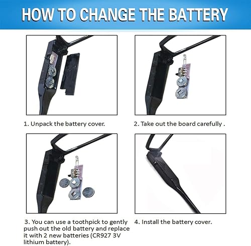 Miniatura 7 de Paquete de 2 lentes de lectura con luz LED brillante, lectores con luces, anteojos de lectura con luces en el marco, lupa iluminada, lector