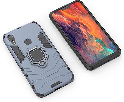 Miniatura 4 de Compatible con VIVO X21i, soporte de anillo de metal, a prueba de golpes, carcasa rígida (funciona con soporte magnético para automóvil), cubierta