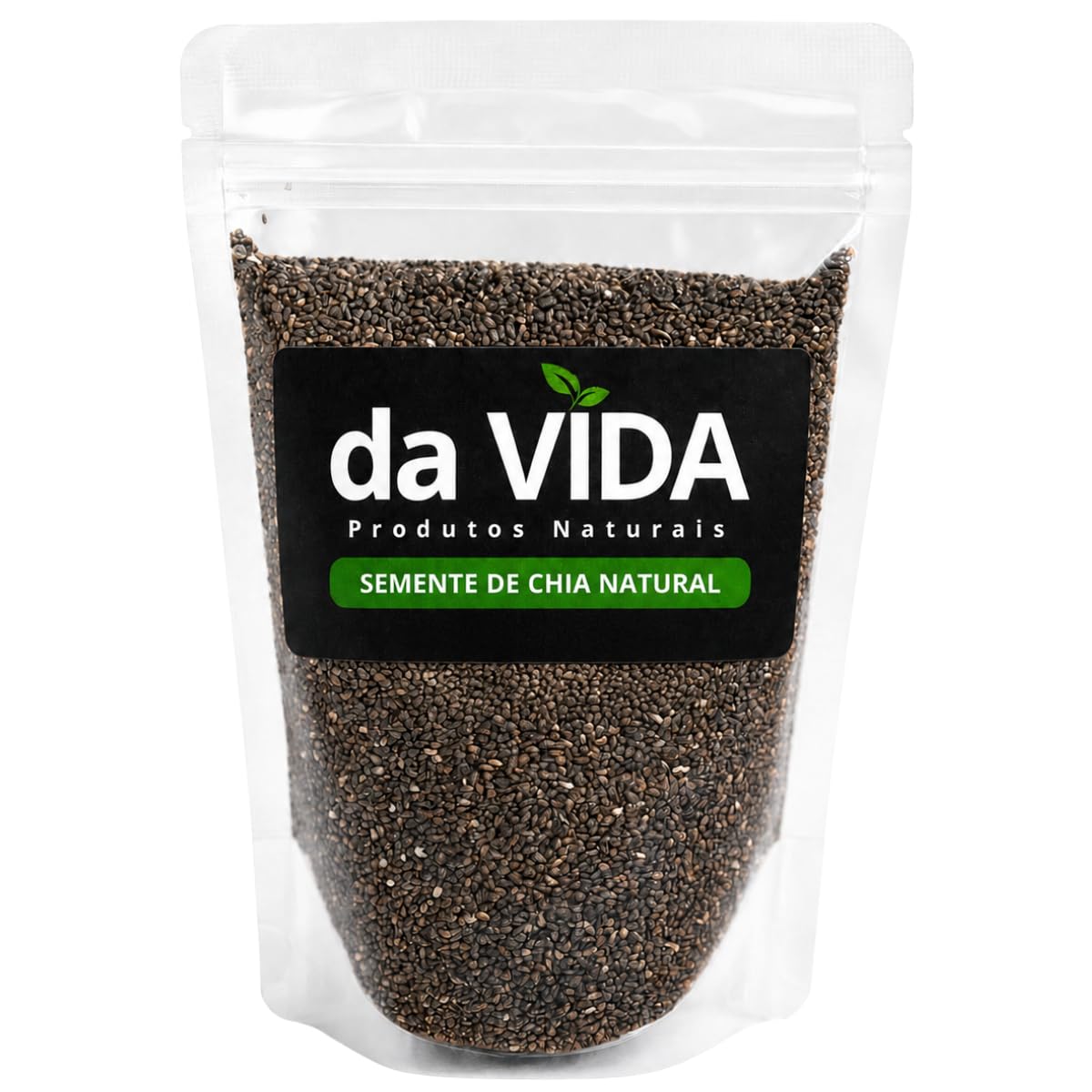 chiaページ Semente de Chia Natural Embalagem Premium Zip Lock - da VIDA (250g