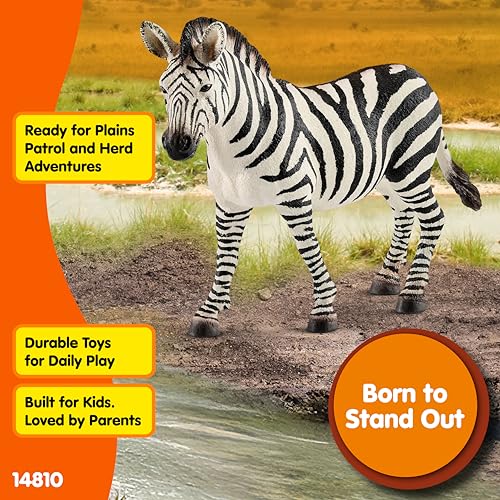 Schleich 14810 Zebra, Female,Black - 3
