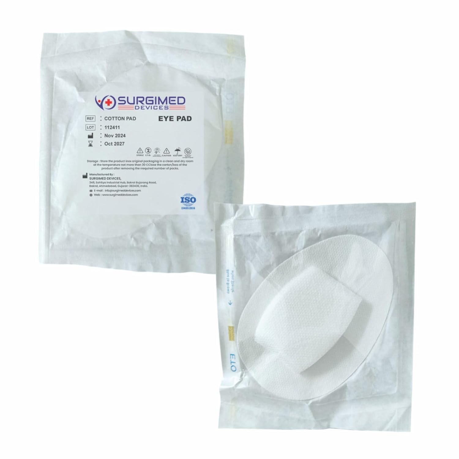 Sterile Eye Pad Soft Cotton Oval Dressing for Post-Surgical & Injury Protection For Surgical Care, Eye Protection & Wound Healing (pack of 10) (ADULT)-image-12
