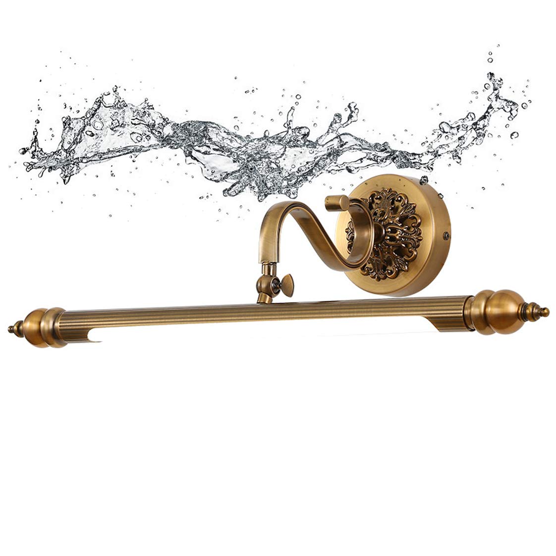 Vintage LED-Badezimmerspiegelleuchte – 4000 K, neutralweiß, wasserdicht, 12 W, 71,5 cm, ideale Beleuchtung zum Baden und Schminken