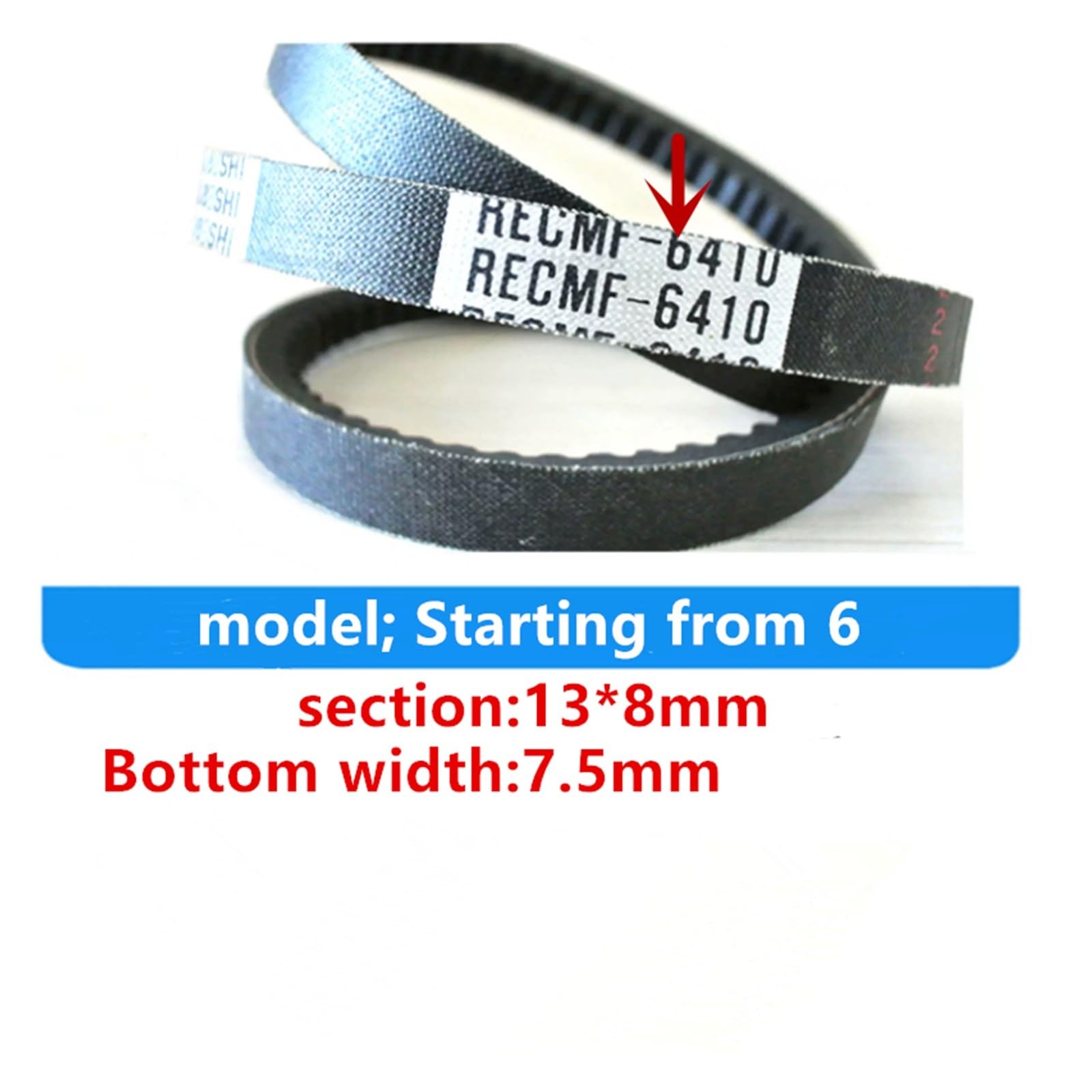 1/5 Uds RECMF-6740 RECMF-6750 RECMF-6760 RECMF-6770 motor dentado de aire acondicionado de coche correa en V cortacésped de caucho japonés(5pcs,RECMF-6750)