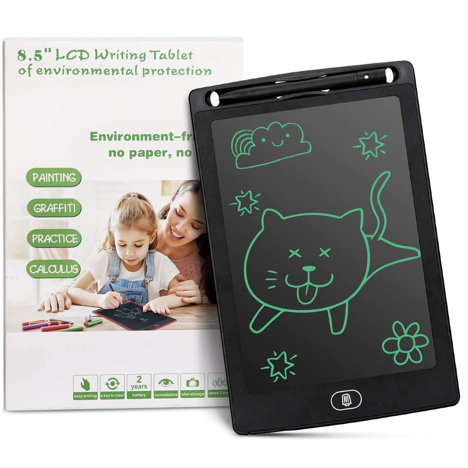 Case Creation Kids Toys LCD Writing Slate Tablet 8.5Inch E-Note Pad Best Birthday Gift for Girls Boys,Games,Party Return Gift Multicolor (for Children)-image-9