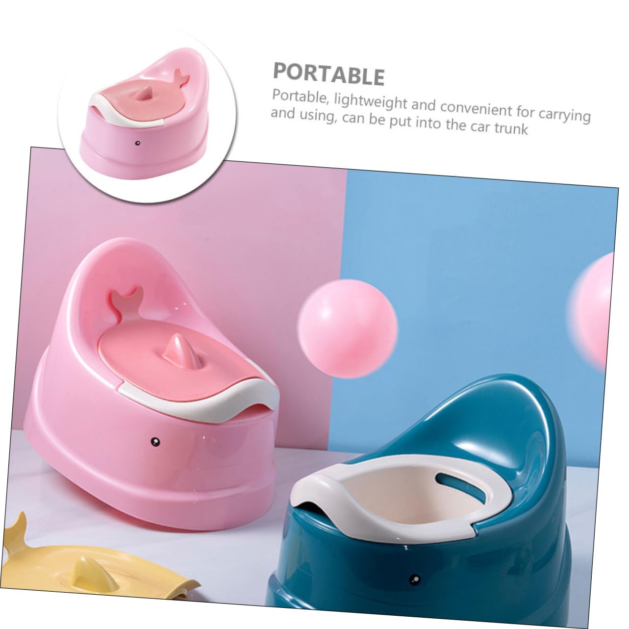 SHOWERORO Portable Boy Girl Training Potty Easy Clean Compact Design for Travel and Home Use Lightweight Boy Toilet Seat Training