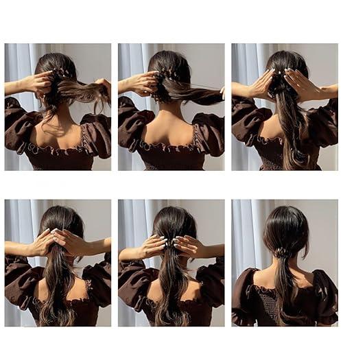 Miniatura 4 de 3 Pcs Bird Nest Magic Hair Clip Expandable Ponytail Holder Claw Clip Hair Bun Maker Clips Hair Accessories For Women Girls