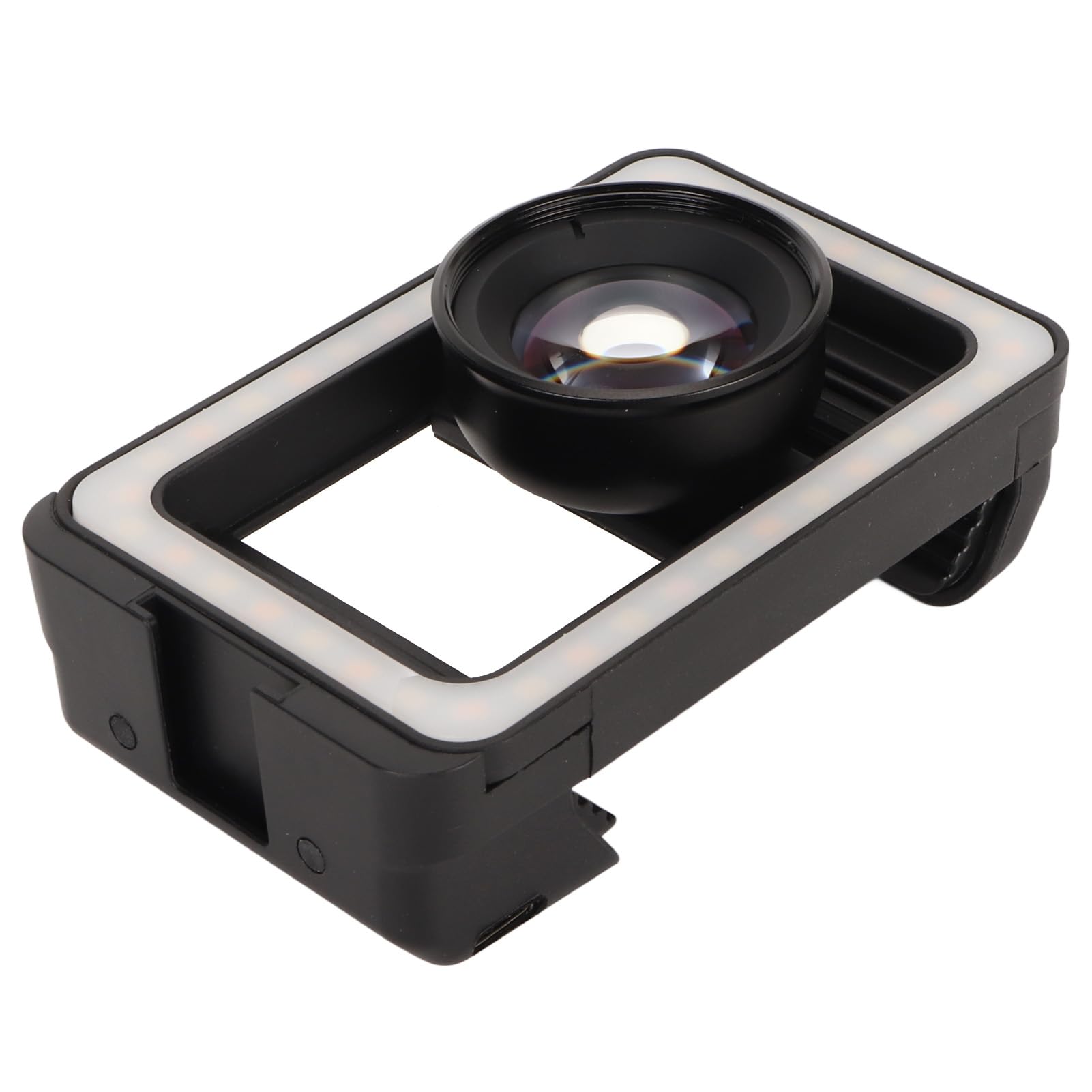 Obiektyw Makro 100 Mm, Obiektyw Makro do Fotografii Makro 10X ze światłem Wypełniającym LED, Przenośny Obiektyw Makro 4K HD, Uniwersalny Obiektyw Makro z Klipsem do Aparatu