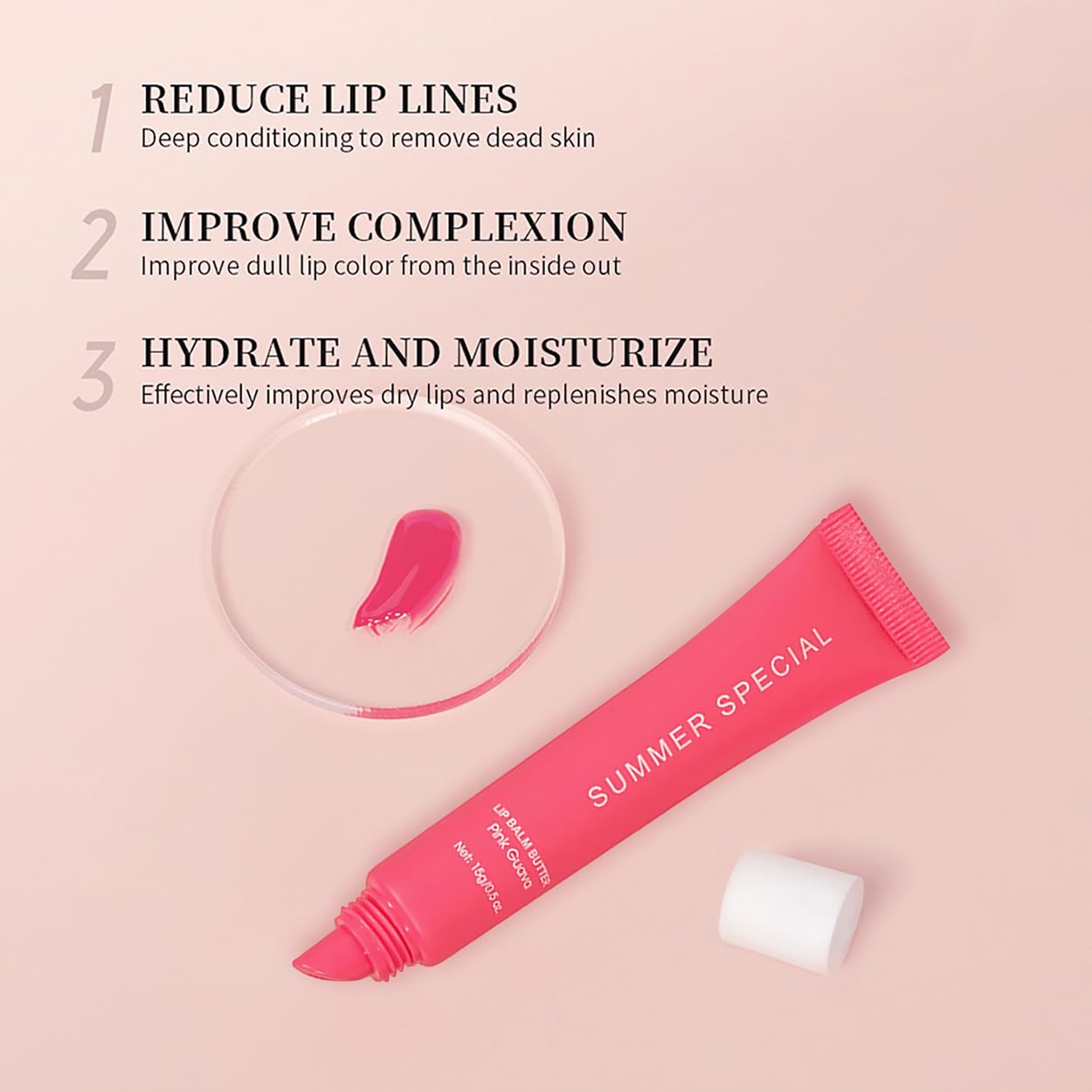 5PCS Summer Special Lip Balm Butter Set - Natural Shea Butter & Avocado Oil, Hydrating Non-Sticky&Lightweight, Soothes & Softens Dry Lips, Lip Care Gift Set - Image 2