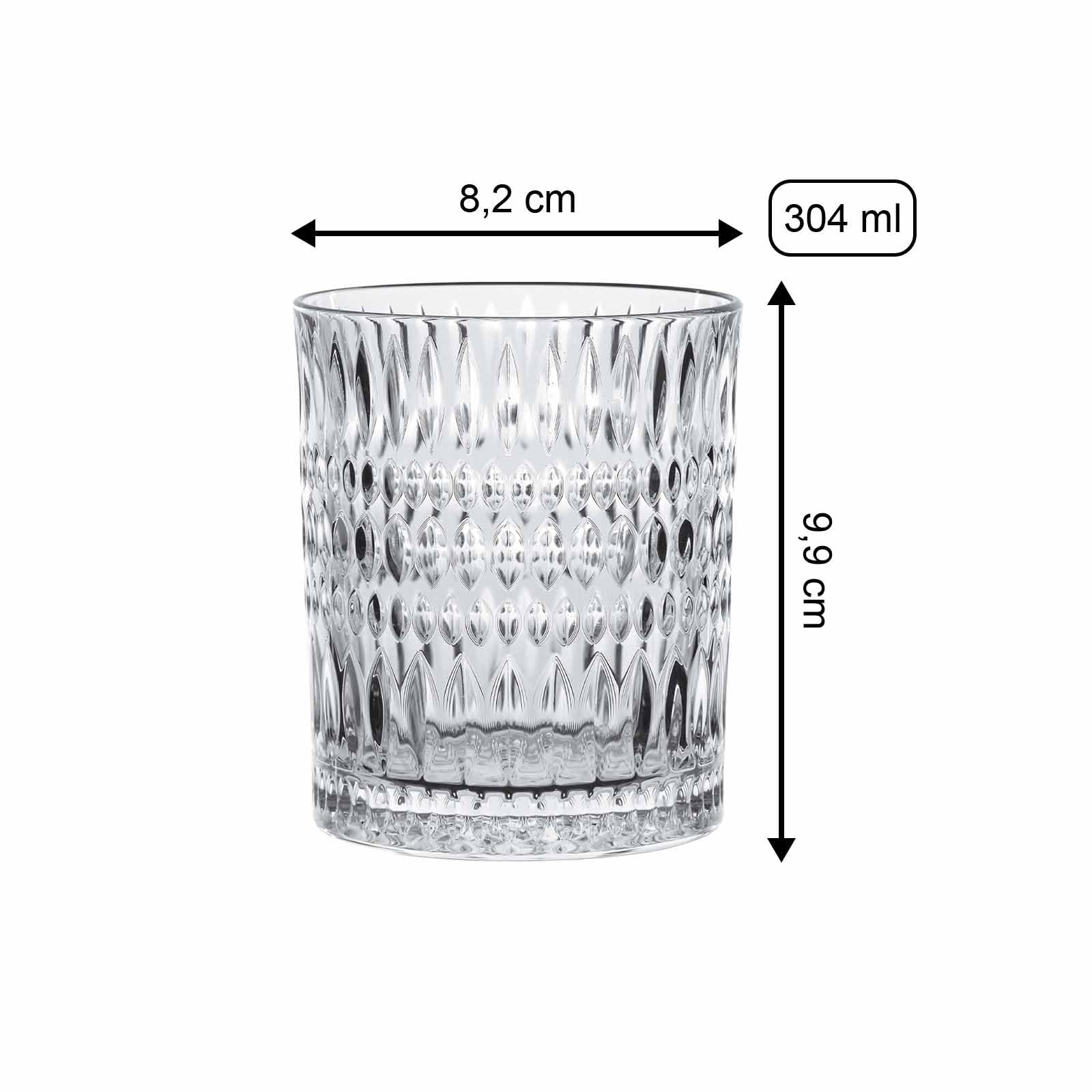 Spiegelau & Nachtmann, 12-częściowy zestaw szklanek barowych, po 6 szklanek do whisky i londrinków, szkło kryształowe, 434/304 ml, Ethno, 105354