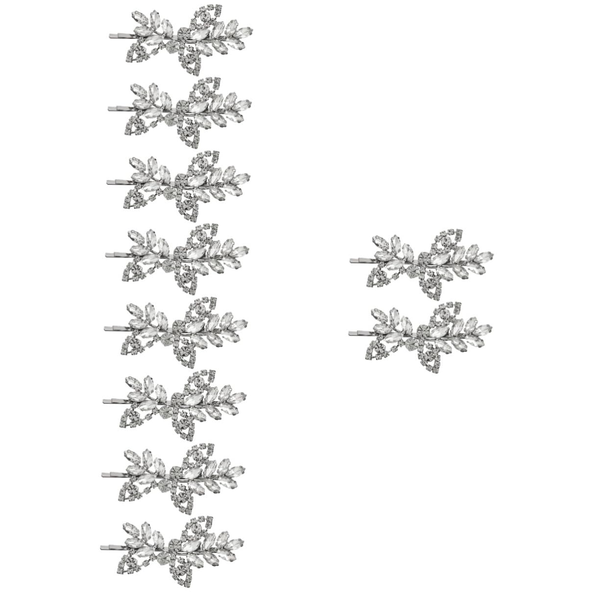 Didiseaon 10 Pièces pince à cheveux strass curly hair barrettes accessoire de cheveux pour femmes pinces à cheveux en cristal pinces à cheveux filles accessoires de cheveux de mariage amende