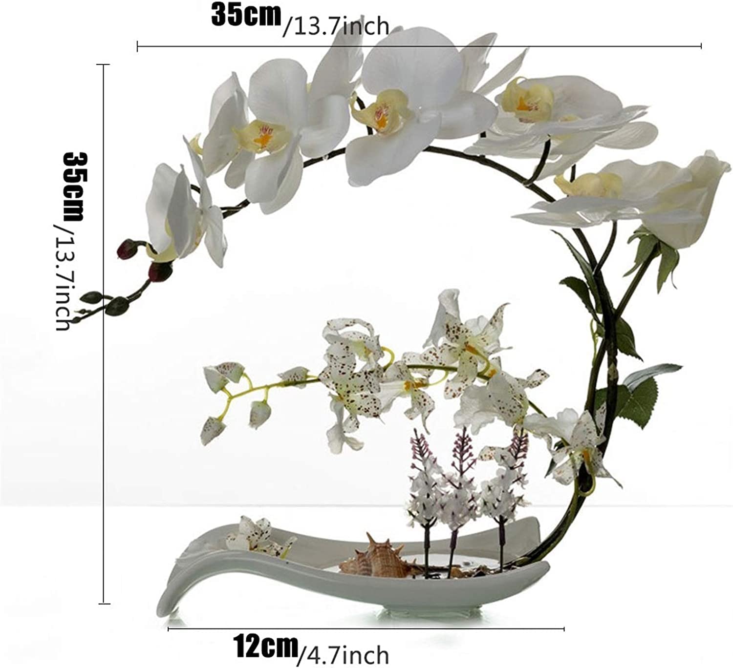 Orchidées artificielles, Arrangement botanique, Fleurs artificielles en Vase, orchidées, phalaenopsis artificielles, décoration de Maison, de Bureau, de Mariage, Aspect Naturel