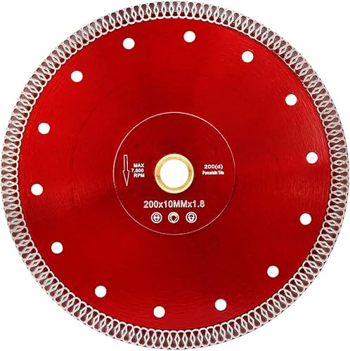 8 inch Super Thin Diamond Ceramic Saw Blade,Porcelain Cutting Blade | Fast,Clean Cuts with Great Life & Speed,for Granite Marble Ceramic Tiles,7/8"-5/8" Arbor
