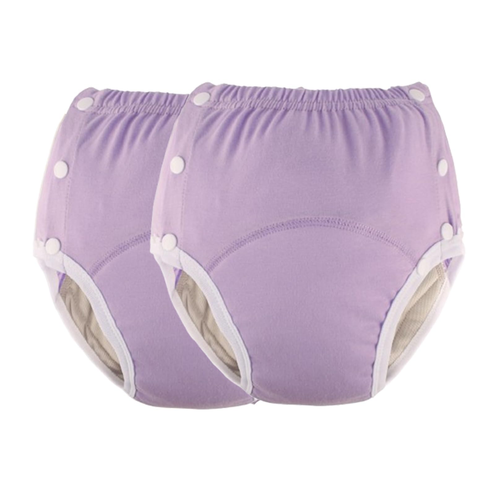 2 Stück Inkontinenz Höschen Waschbar Wiederverwendbare Stoffwindeln Stoffwindeln für Erwachsene Auslaufsichere Baumwoll Unterwäsche Inkontinenz Pants(Purple,XXX-Large)