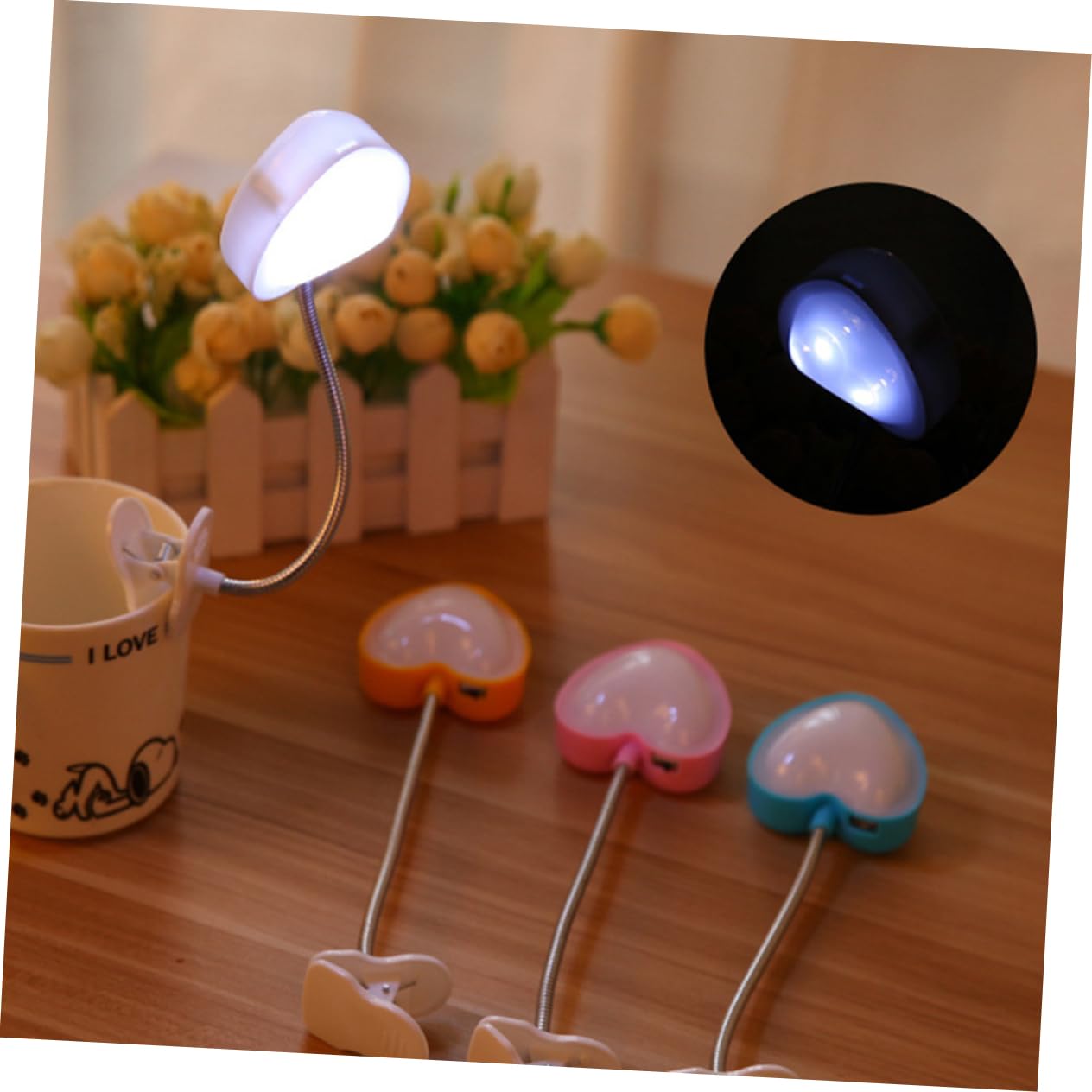Lampe De Bureau LED à Pince Mini Et Flexible - Rechargeable, Réglable, Pour Lecture, Travail, Camping