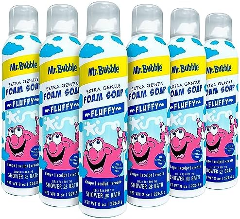 Extra Gentle Foam Soap - Fragrance Free Kids Hand and Body Wash 8OZ, Pack of 6