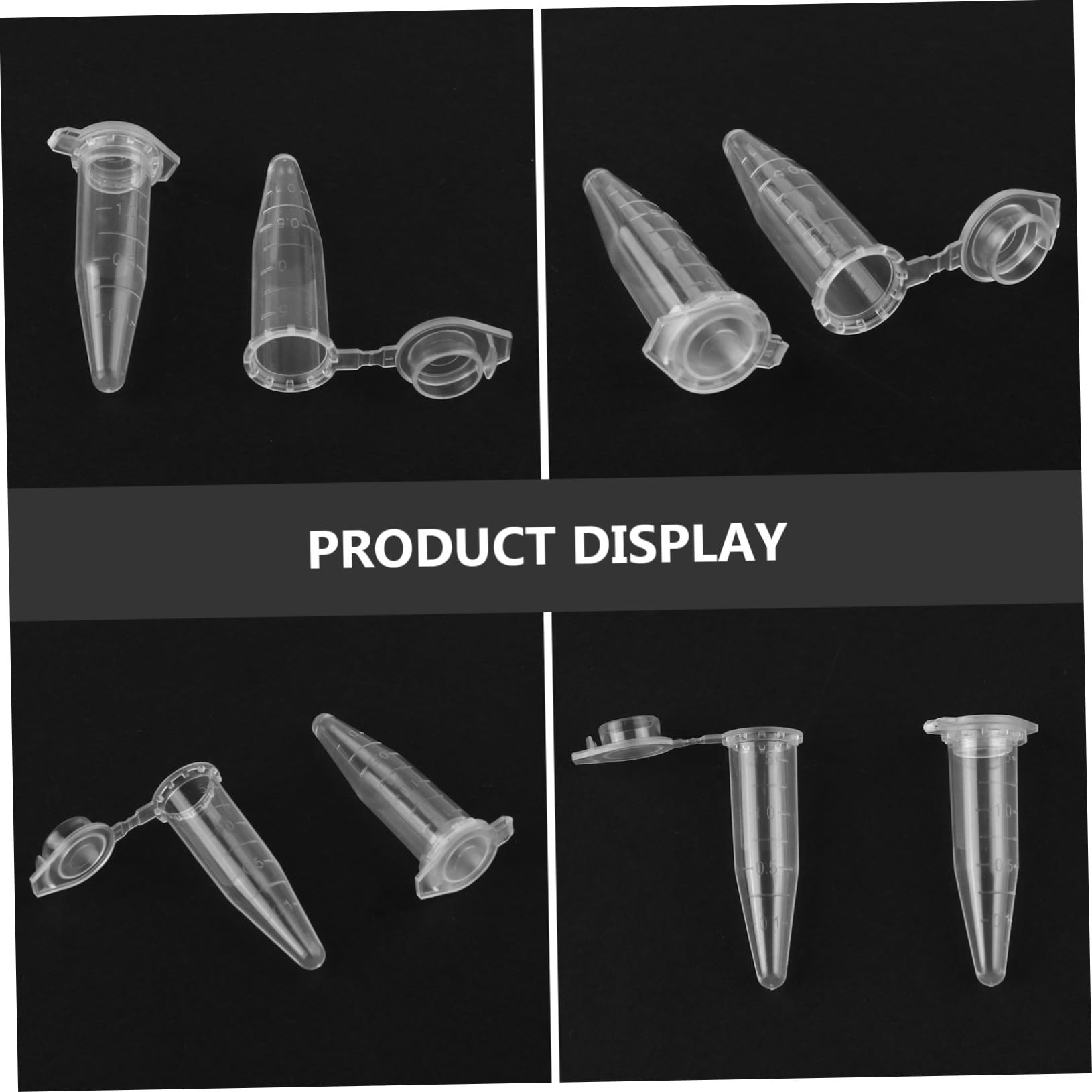 Alipis 1000pezzi Provette in Plastica da Fondo Conico Coperchi Adatti per Centrifuga Contenitori Trasparenti per Conservazione di Campioni Scala di Misurazione Accurata