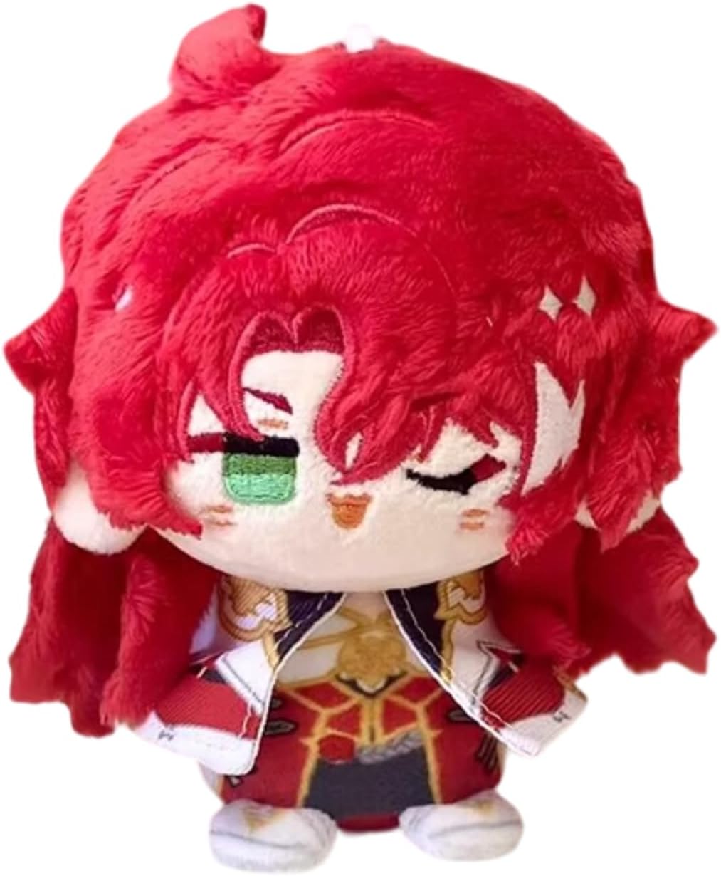 CALEMBOU Anime Plush Keychain, 4" Cute Chibi Plush Figure Key Chain Charms for Backpack, Argenti Plush for HSR Fans (Argenti)