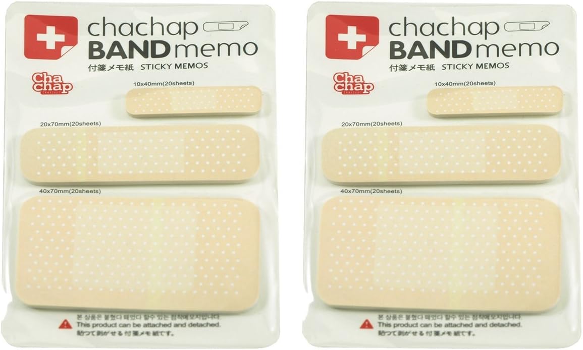 Wrapables Band Aid Sticky Notes, Set of 2