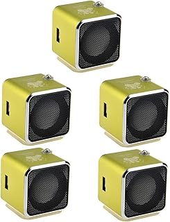 UKCOCO 5 Sets Mini Speaker Small Computer Speakers Mp3 Music Player Retro Speaker Mini Speaker for Camping Small Kitchen Radio Outdoor Speaker Radio Shaped Speaker Small Speaker