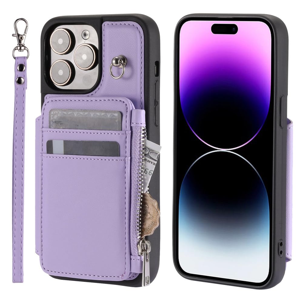 Coque portefeuille zippée iPhone 7 protégeant vos cartes et monnaie - 7