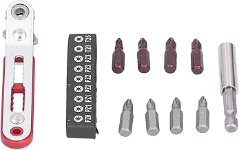 Conjunto de chave de fenda de chave de catraca, bits de chave de fenda de ajuste de 2 vias Bit de chave de fenda e conjunto de catraca para trabalhar em um espaço estreito