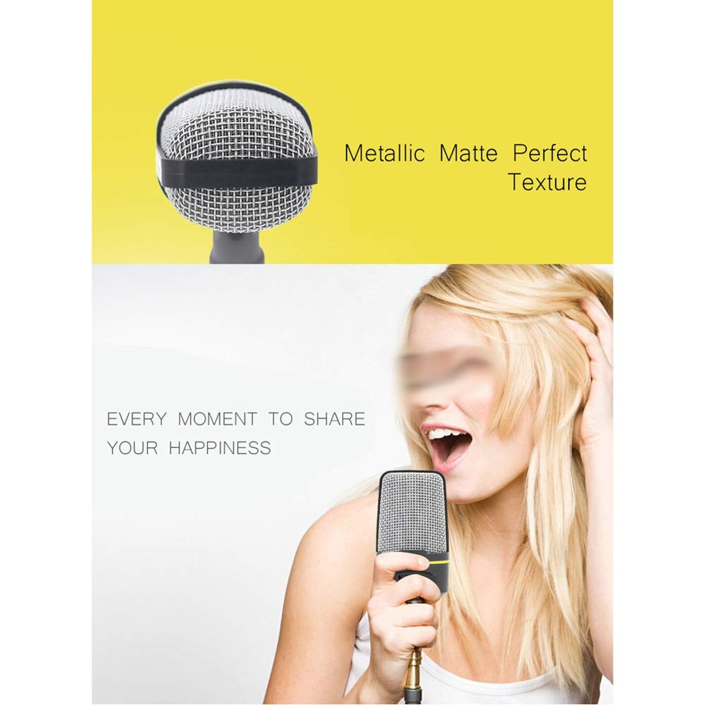 Microfono Audio Professionale a condensatore Mic Studio Sound Recording con Supporto Antiurto