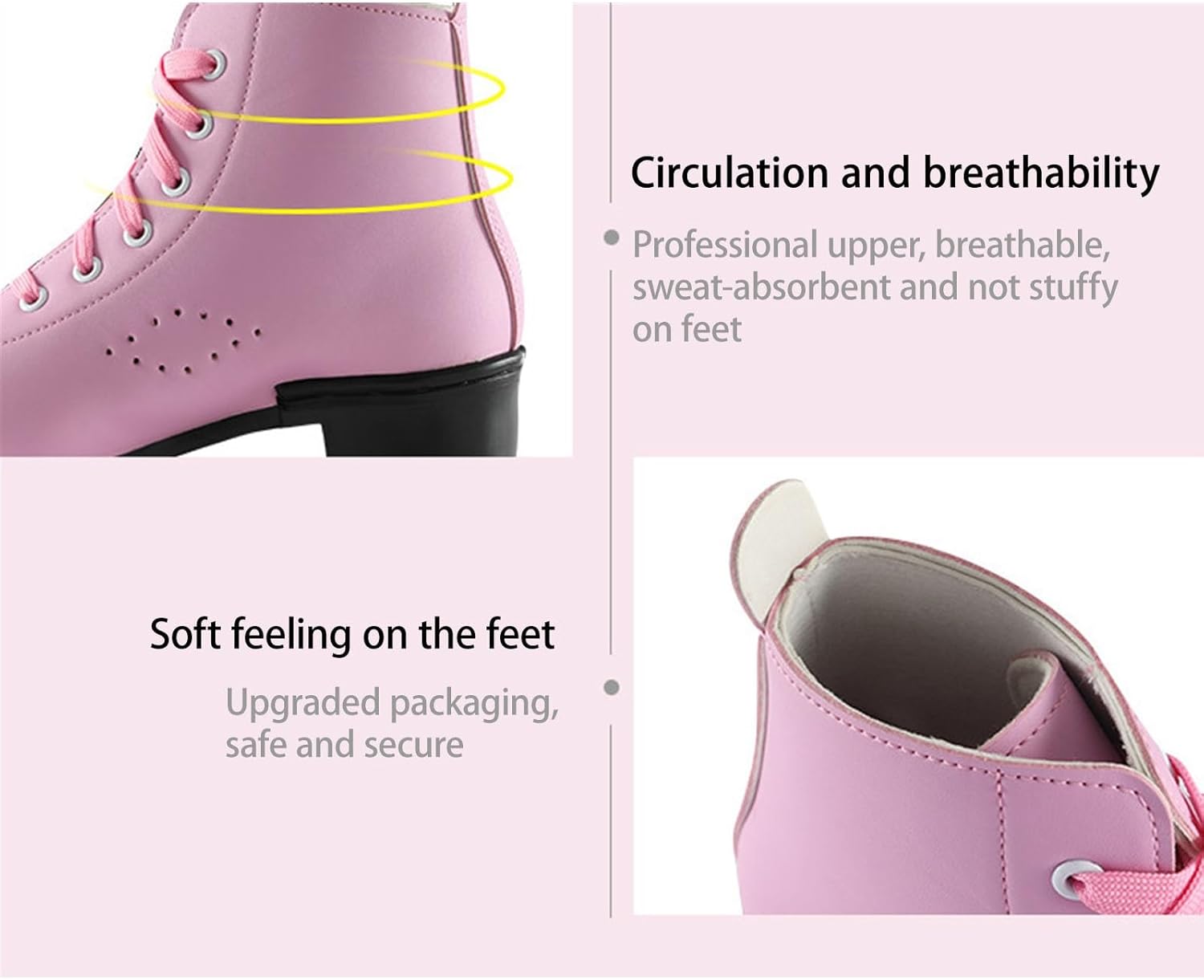 Flash Wheels Roller Skates for Girls Double Row Roller Blades Women Adult Pu Leather Light Up for Men Girls Unisex Christmas, fdhgdfj454556