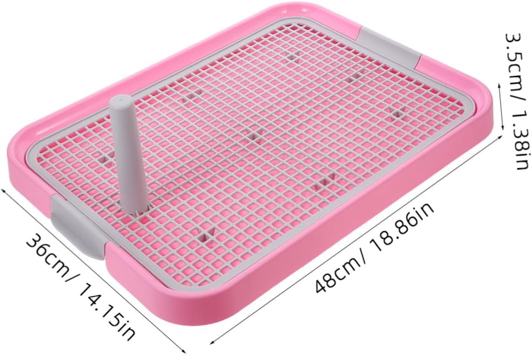 SUPVOX Indoor Dog Toilet Pet Potty Tray Anti-Slip Breathable Plastic Grid Design 18.89X14.17X1.37In for Home Use