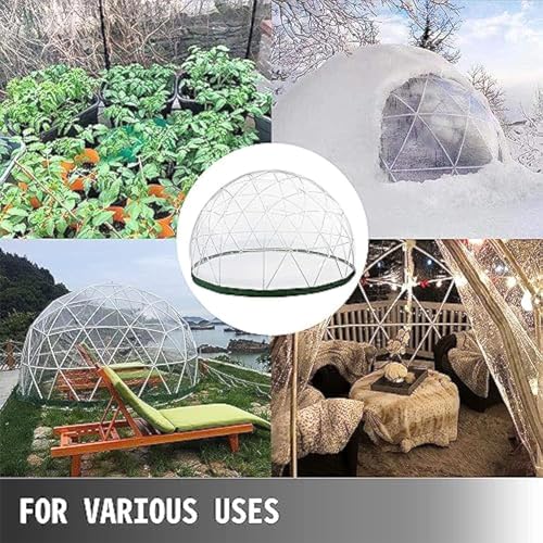 FURLOU 3,6 m großer Gartenkuppel-Blasenzelt-Hausraum, transparente TPU-Abdeckung (nur transparente Abdeckung ohne Zeltrahmen), wasserdichtes Gartenkuppelhaus, geeignet für Terrassen und Essbereiche