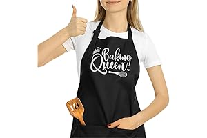 SANDJEST Baking Apron for Women, Functional Kitchen Apron with Pockets
