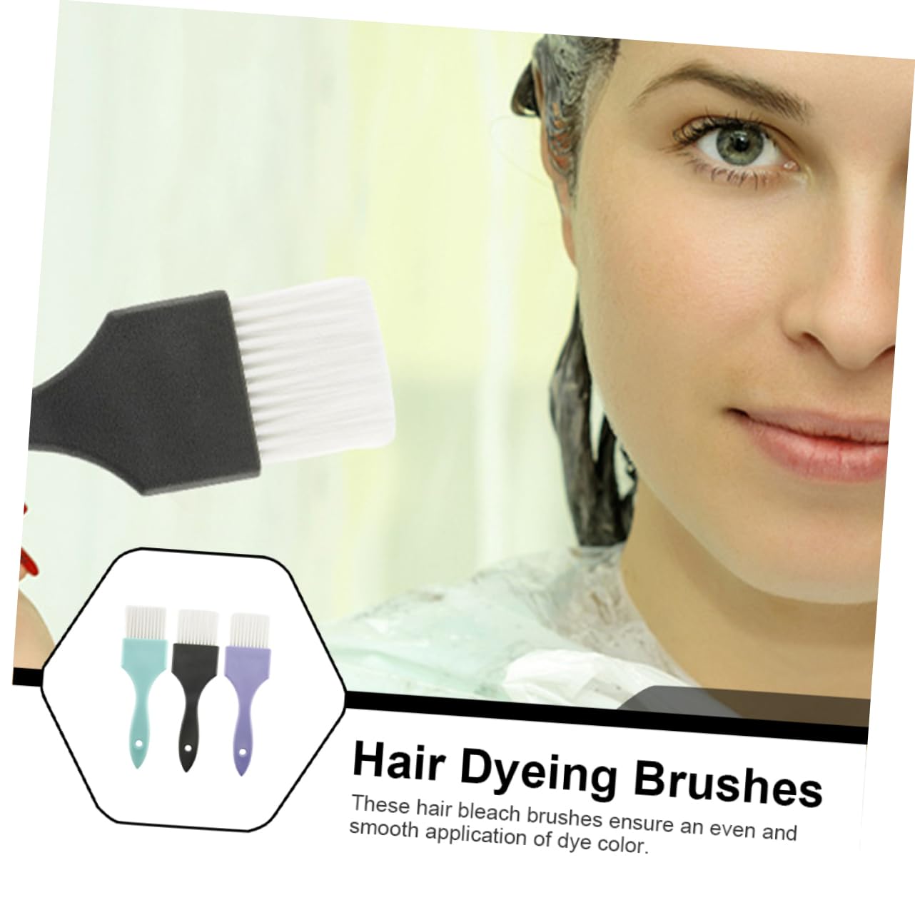 Gogogmee 3pcs Professional Hair Dye Applicator Brush for Salon Hair Stylist Root Comb