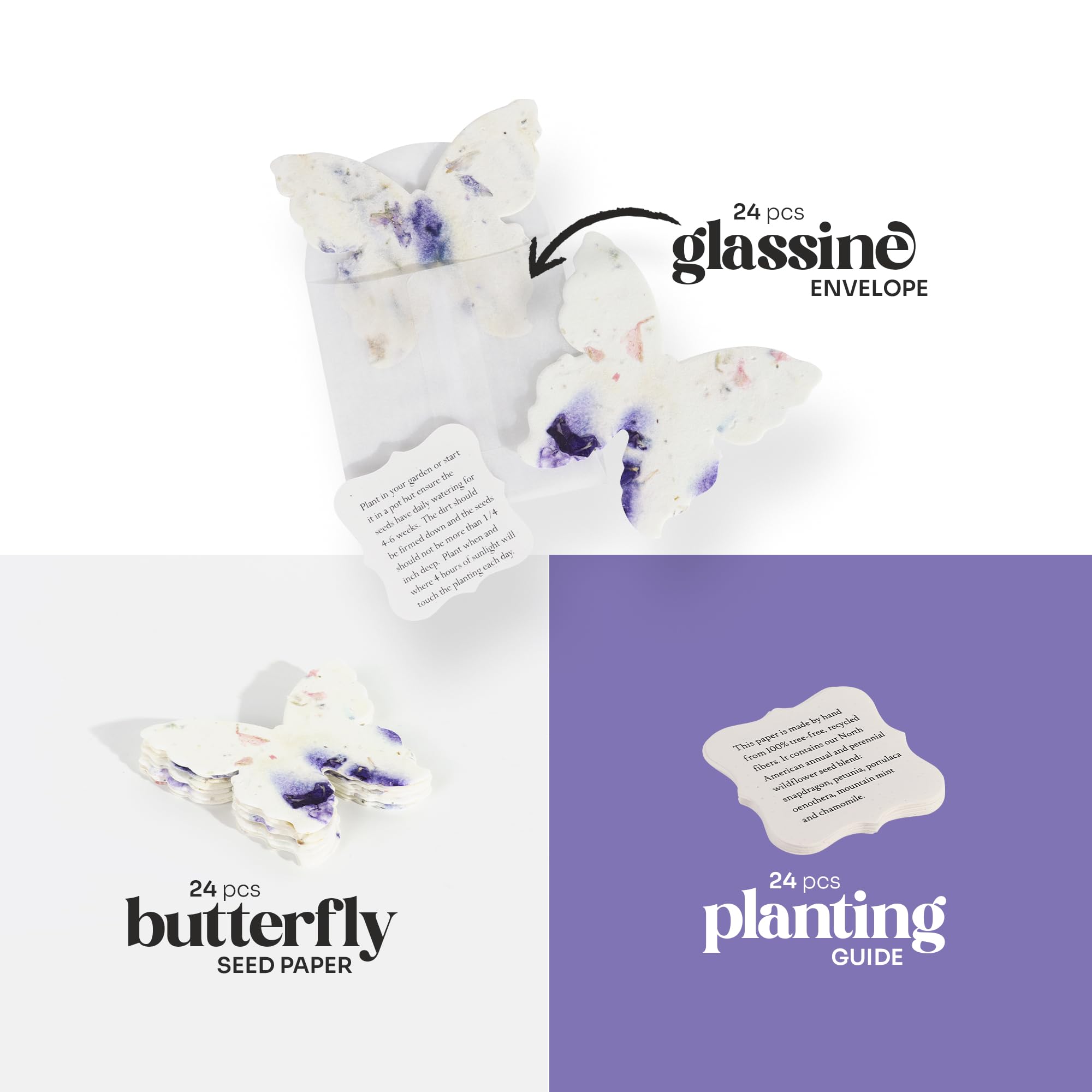 Seed Bloom - 24-teiliges handgefertigtes Set aus Wildblumensamenpapier,  eingebettet aus recyceltem Saatgut, Geschenkanhnger, Schreibwaren und  Geschenkverpackungszubehr : Amazon.de: Brobedarf & Schreibwaren