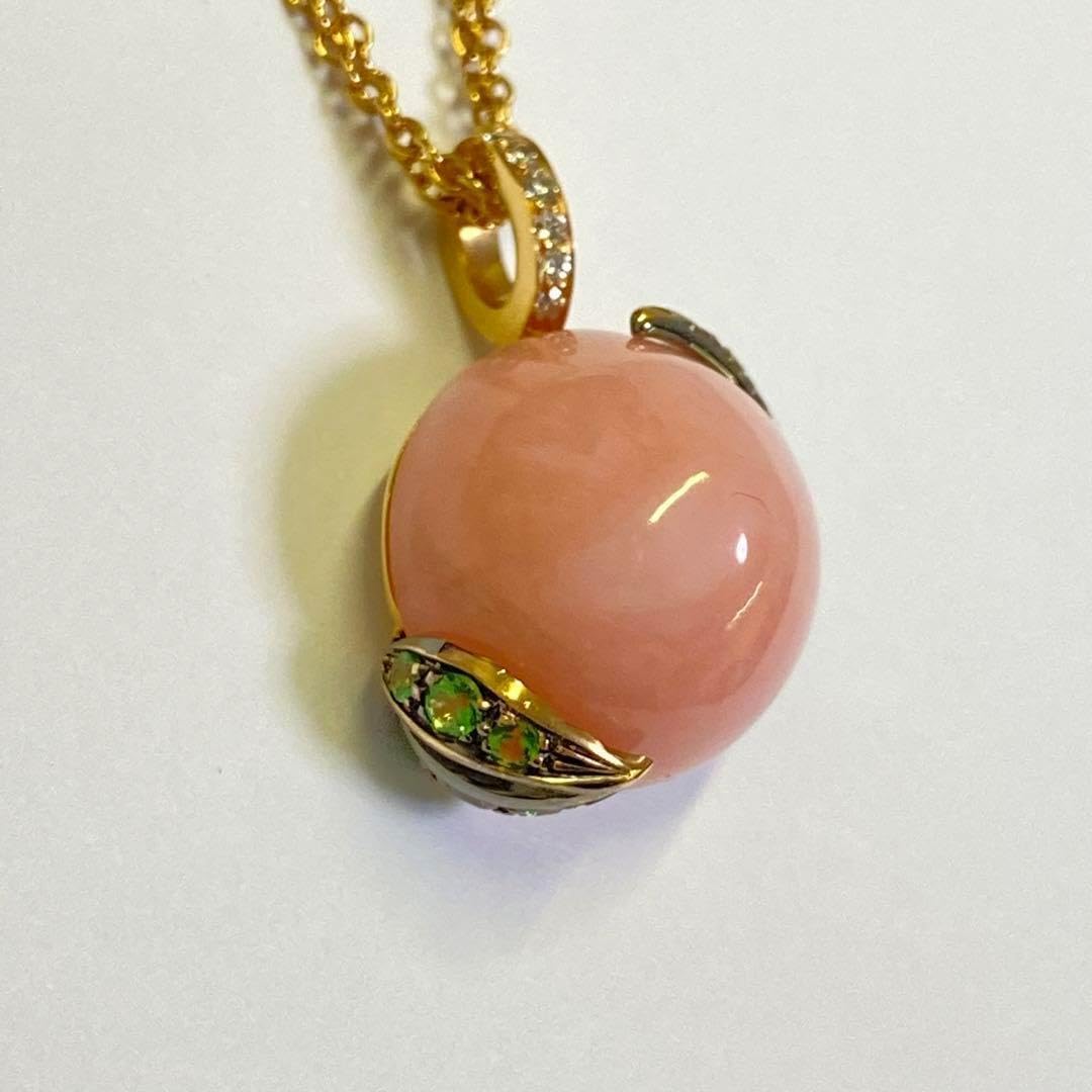 K18ピンクゴールド　天然ピンクオパールネックレス　鑑別書付き　グロッシュラー 楽天市場】ピンクオパール ネックレス キュービックジルコニア CZ